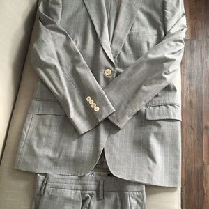 Paul Stuart Gray with Pink Pinstripe Suit